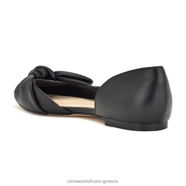 Nine West bannie d'orsay flats 2JJ4N2271 μαύρος