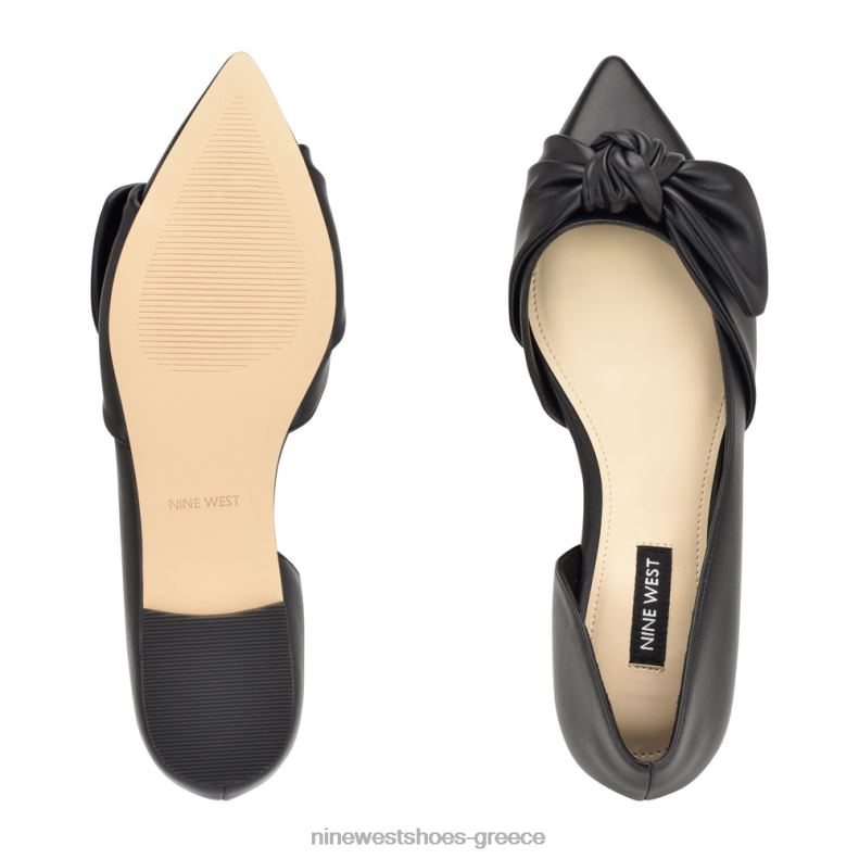 Nine West bannie d'orsay flats 2JJ4N2271 μαύρος