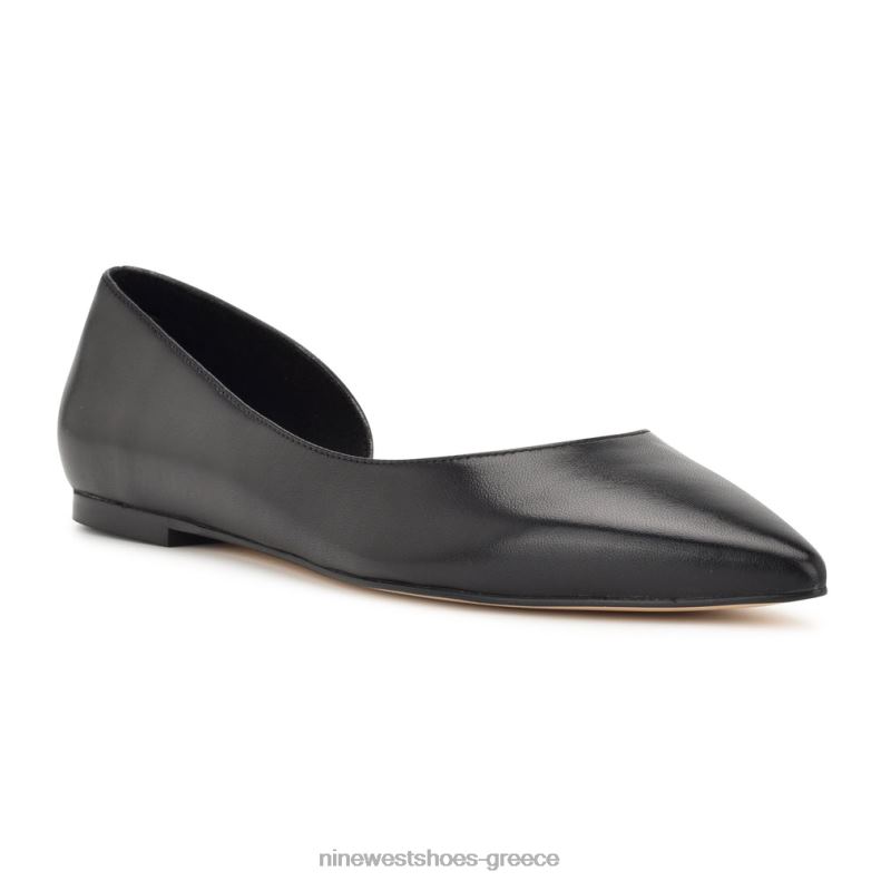 Nine West blaha d'orsay διαμερίσματα 2JJ4N2267 μαύρο δέρμα