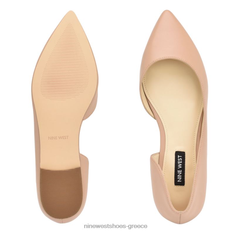 Nine West blaha d'orsay διαμερίσματα 2JJ4N2268 μόλις γυμνό δέρμα