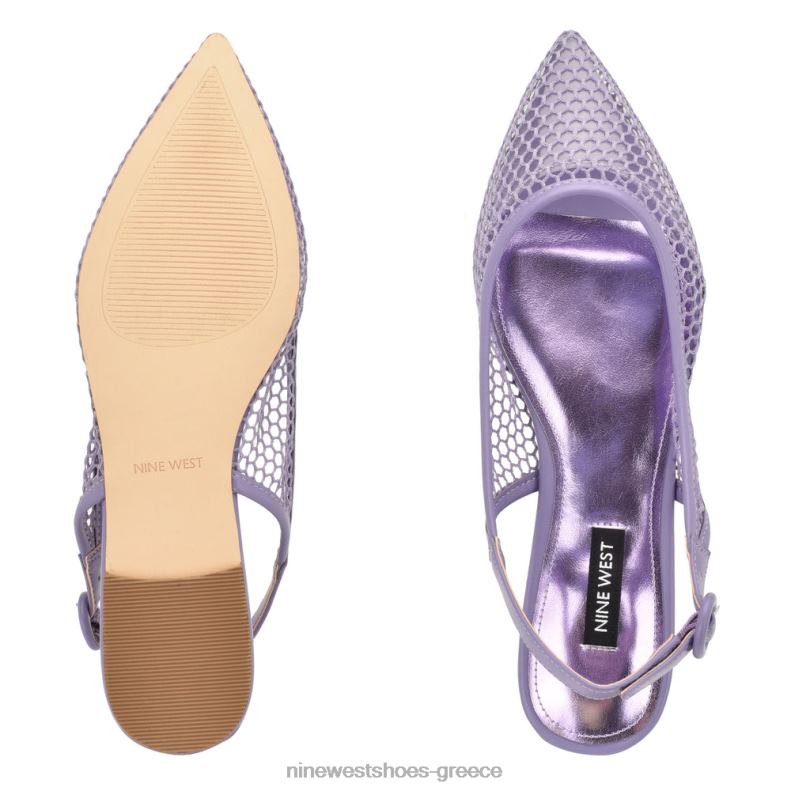 Nine West διχτυωτές πλάτες slingback 2JJ4N2304 μωβ/διαφανές