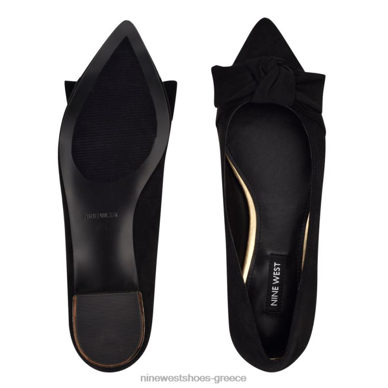 Nine West αγαπούν μυτερά ίσια δάχτυλα 2JJ4N2185 μαύρο σουέτ