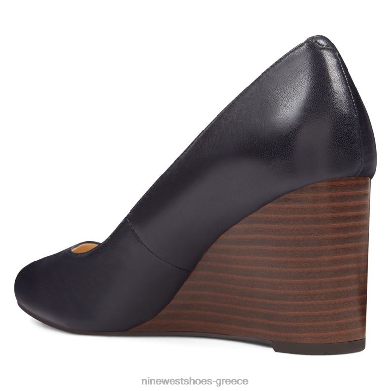 Nine West τζαζιν αμύγδαλο δάχτυλα σφήνες 2JJ4N2373 ναυτικό δέρμα