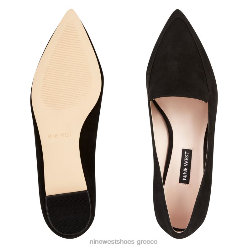 Nine West καπνιζόμενα διαμερίσματα 2JJ4N2385 μαύρο σουέτ