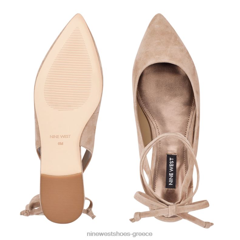 Nine West bop αστράγαλο wrap μυτερά toe flats 2JJ4N2252