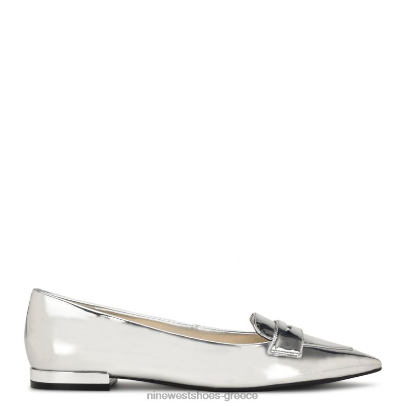 Nine West loafers με μυτερά μύτη λαλίν 2JJ4N2099 ασημί καθρέφτης μεταλλικός - Κάντε κλικ στην εικόνα για κλείσιμο