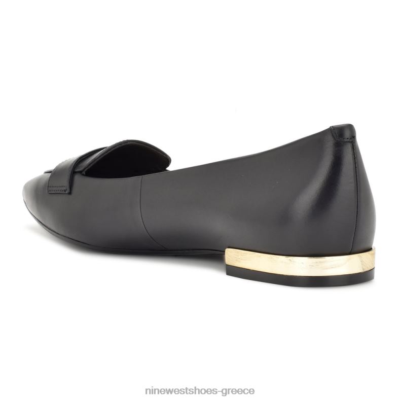 Nine West loafers με μυτερά μύτη λαλίν 2JJ4N2101 μαύρο δέρμα