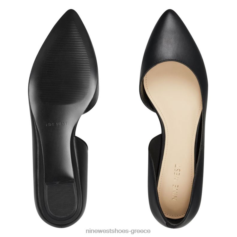 Nine West saige d'orsay flats 2JJ4N2278 μαύρος