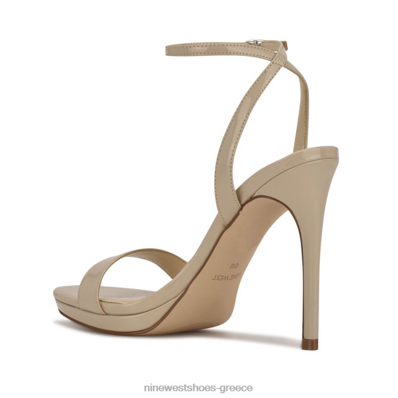 Nine West σανδάλια με λουράκι στον αστράγαλο 2JJ4N2390 ελαφρύ φυσικό