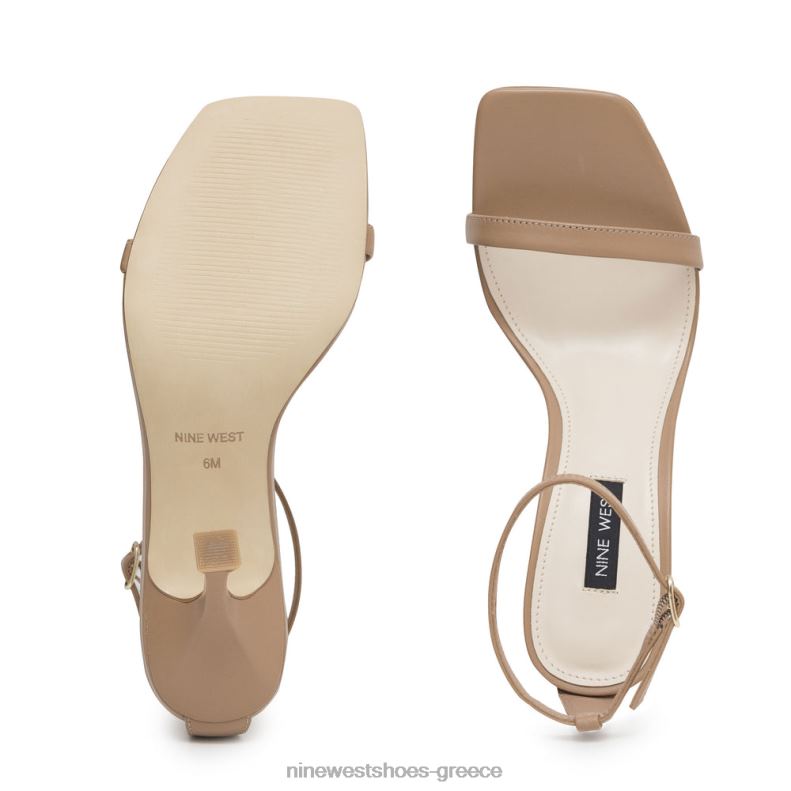 Nine West ναι σανδάλια με λουράκι στον αστράγαλο 2JJ4N2392 φυσικό δέρμα