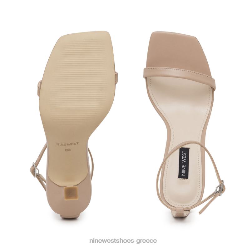 Nine West ναι σανδάλια με λουράκι στον αστράγαλο 2JJ4N2396 μόλις γυμνό δέρμα