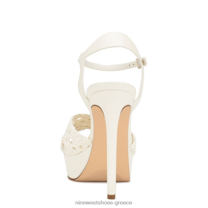 Nine West σανδάλια πλατφόρμα grecia 2JJ4N1707 άσπρο