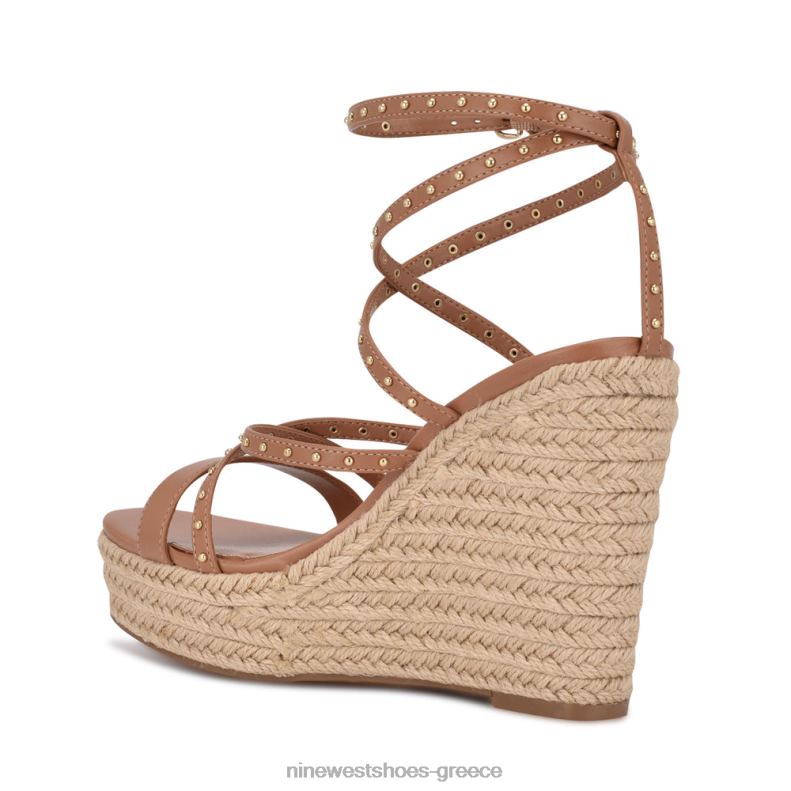 Nine West χούντα εσπαντρίγιες σφηνά σανδάλια 2JJ4N2265 φυσικός