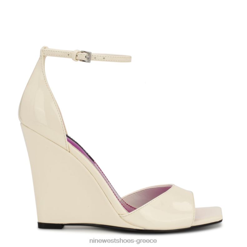 Nine West σανδάλια halena wedge 2JJ4N1719 chic cream πατέντα