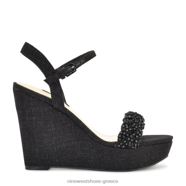 Nine West σανδάλια halora wedge 2JJ4N758 μαύρος - Κάντε κλικ στην εικόνα για κλείσιμο