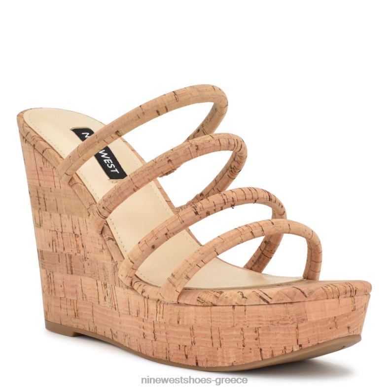 Nine West σφηνά σανδάλια εσπαντρίγιας haloway 2JJ4N675 φυσικός