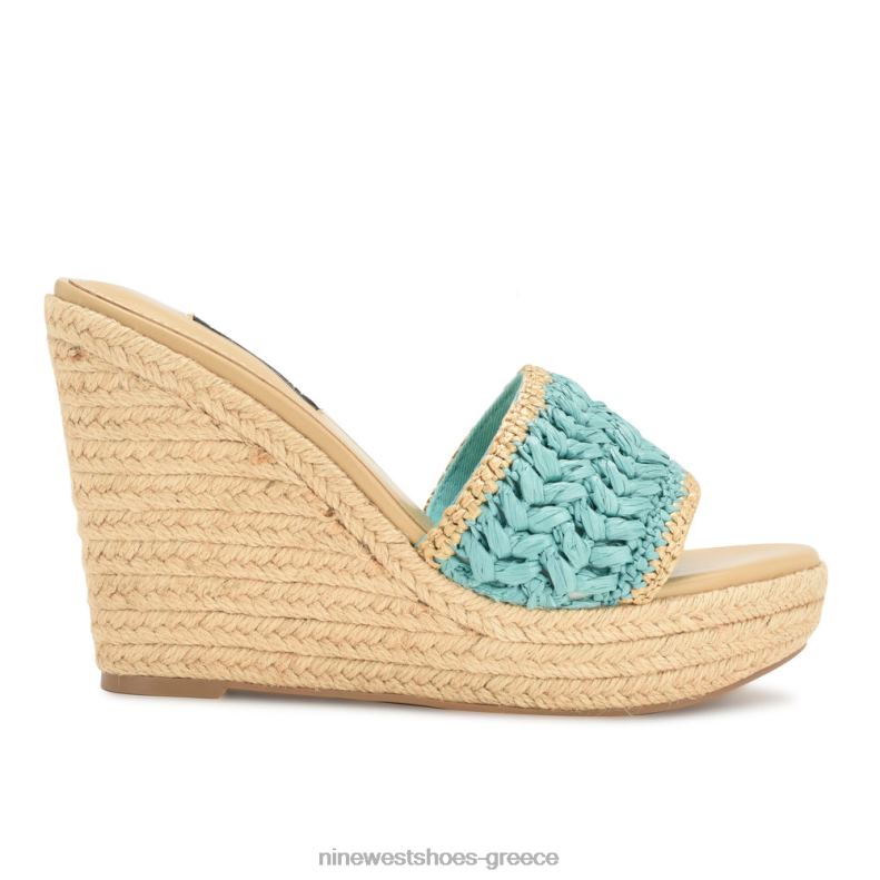 Nine West εσπαντρίγια holand wedge σανδάλια 2JJ4N663 ακουα μπλε