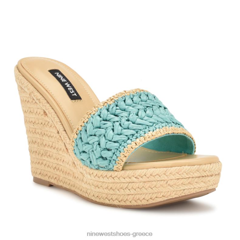 Nine West εσπαντρίγια holand wedge σανδάλια 2JJ4N663 ακουα μπλε