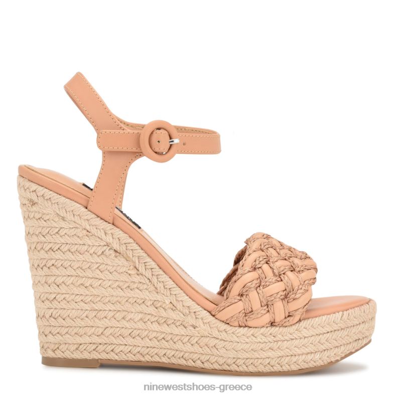 Nine West σανδάλια hosana espadrille wedge 2JJ4N747 σκούρο ρουζ