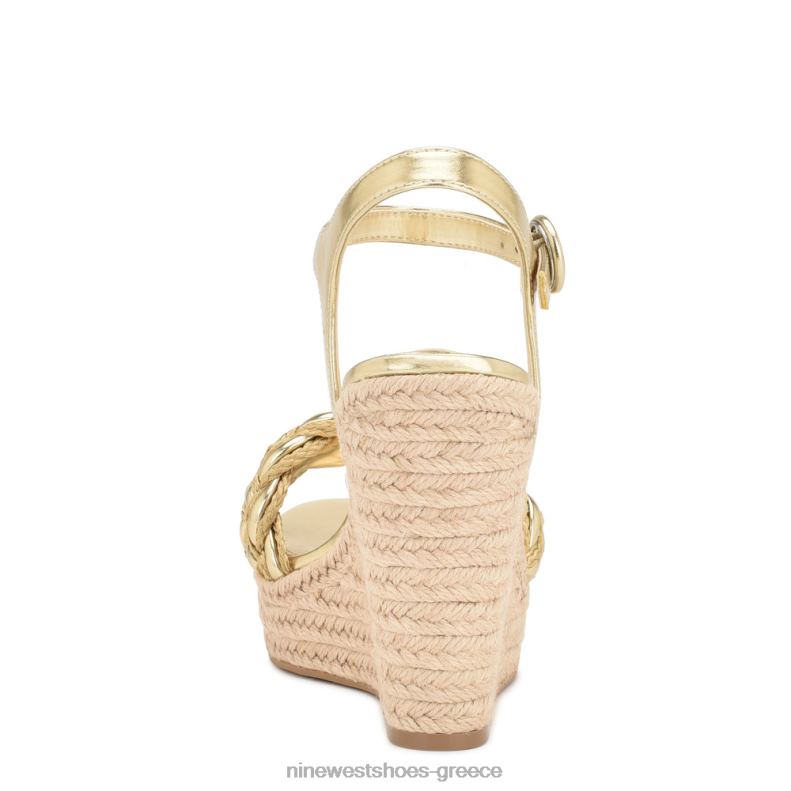 Nine West σανδάλια hosana espadrille wedge 2JJ4N748 πλατίνο