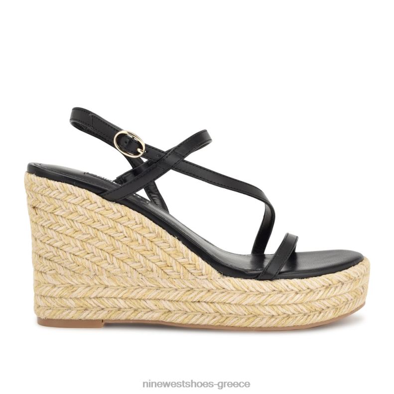 Nine West σφηνά σανδάλια εσπαντρίγιας jills 2JJ4N1134 μαύρος