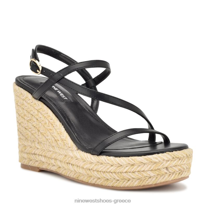 Nine West σφηνά σανδάλια εσπαντρίγιας jills 2JJ4N1134 μαύρος