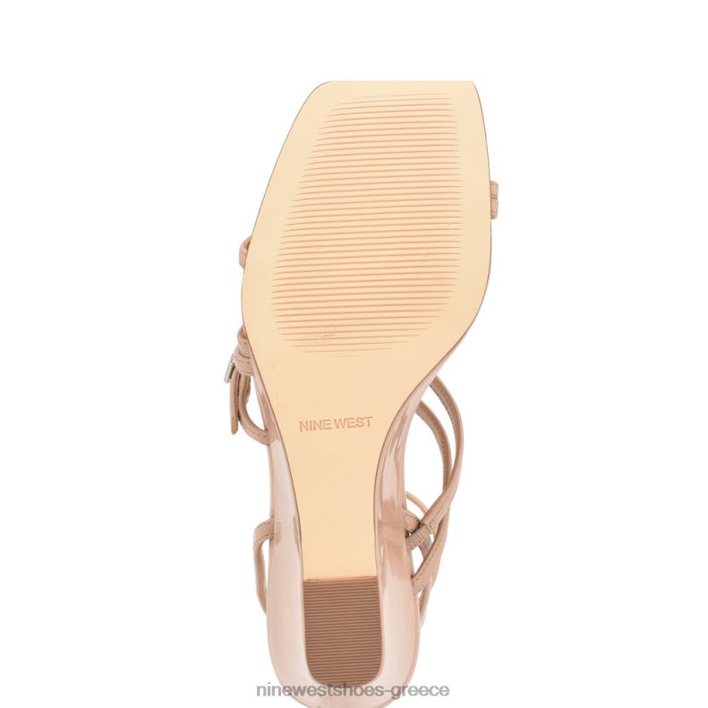 Nine West πέδιλα με σφήνα λουράκι αστραγάλου keamer 2JJ4N1129 ελαφρύ φυσικό δίπλωμα ευρεσιτεχνίας