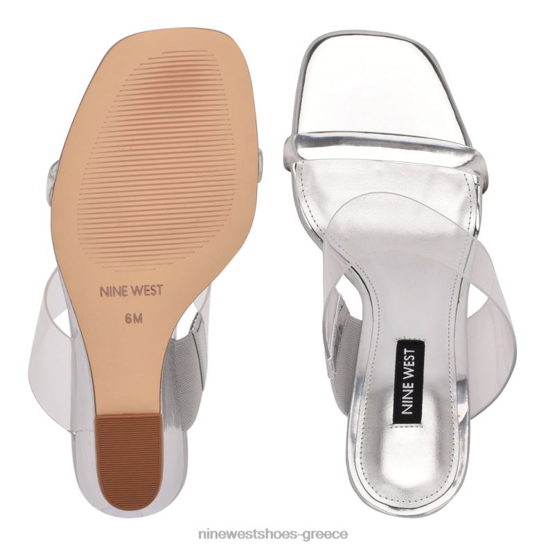 Nine West σανδάλια nats wedge 2JJ4N1912 διαυγές/ασημί