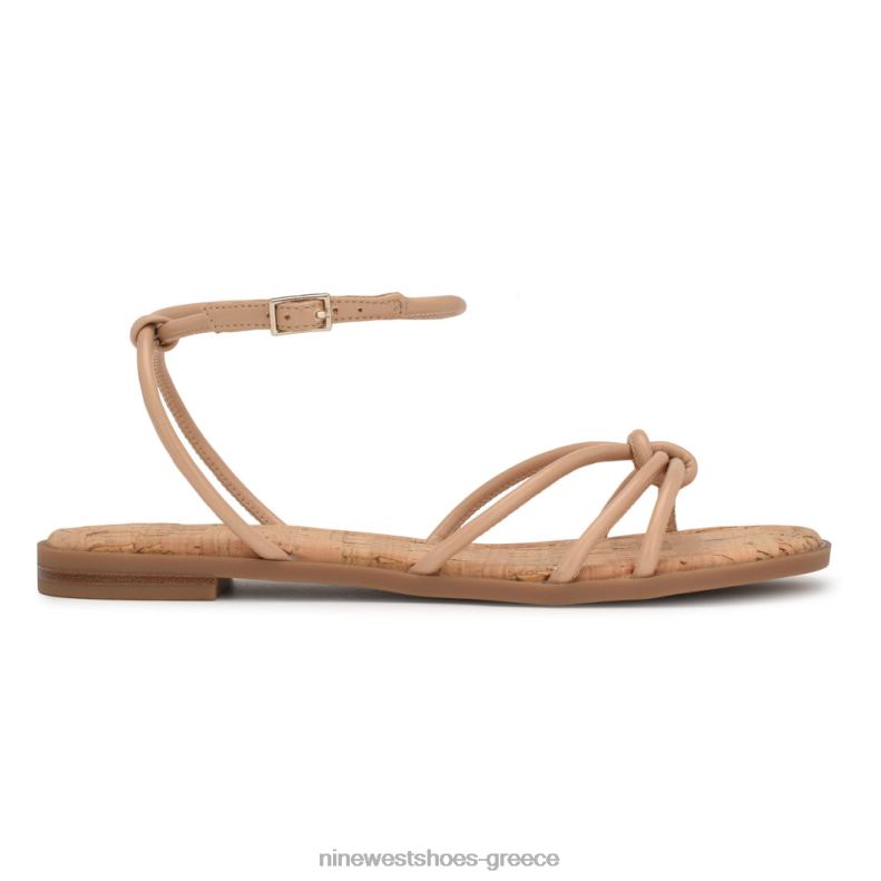 Nine West flat σανδάλια με λουράκι αστραγάλου 2JJ4N1069 ζεστό ρουζ