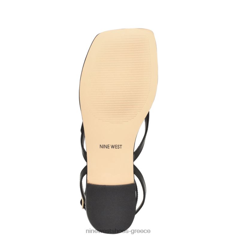 Nine West flat σανδάλια nelson ankle wrap 2JJ4N37 μαύρος