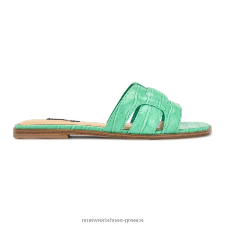 Nine West γερμανικά flat slide σανδάλια 2JJ4N31 πράσινο κρόκο