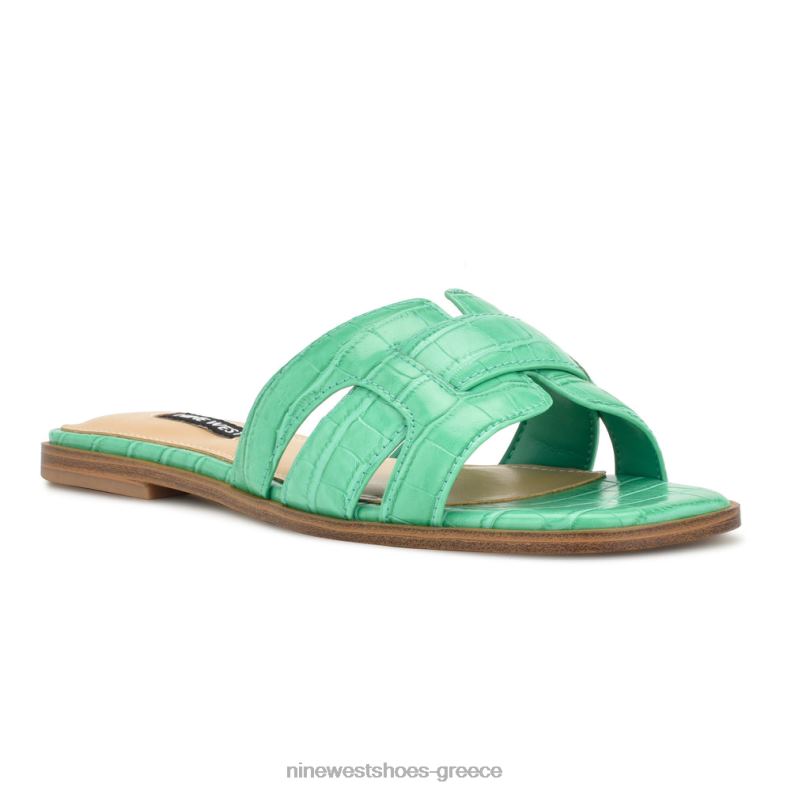 Nine West γερμανικά flat slide σανδάλια 2JJ4N31 πράσινο κρόκο