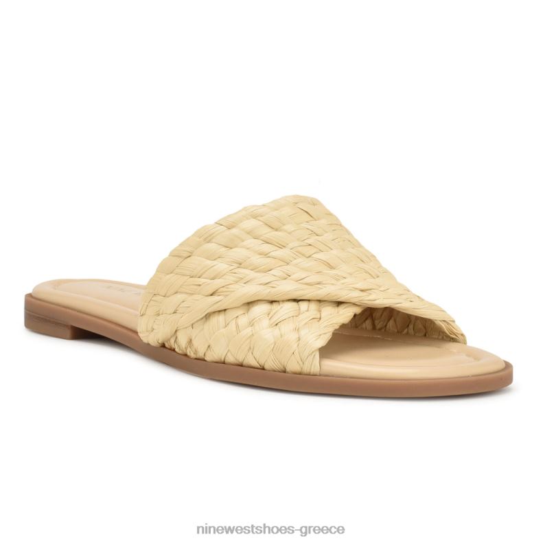 Nine West σανδάλια χαβαχ flat slide 2JJ4N49 φυσικός