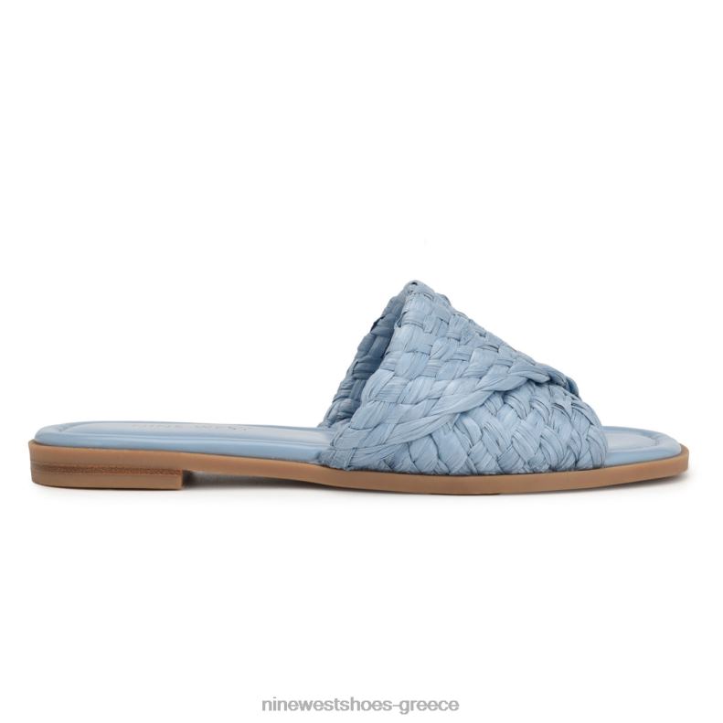 Nine West σανδάλια χαβαχ flat slide 2JJ4N50 μπλε ομίχλη - Κάντε κλικ στην εικόνα για κλείσιμο