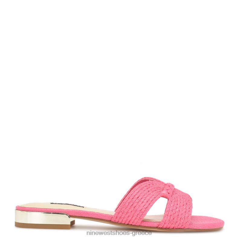 Nine West irenie flat slide σανδάλια 2JJ4N63 ροζ