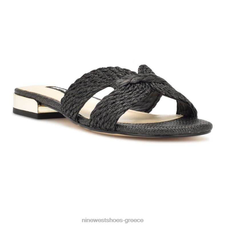 Nine West irenie flat slide σανδάλια 2JJ4N64 μαύρος