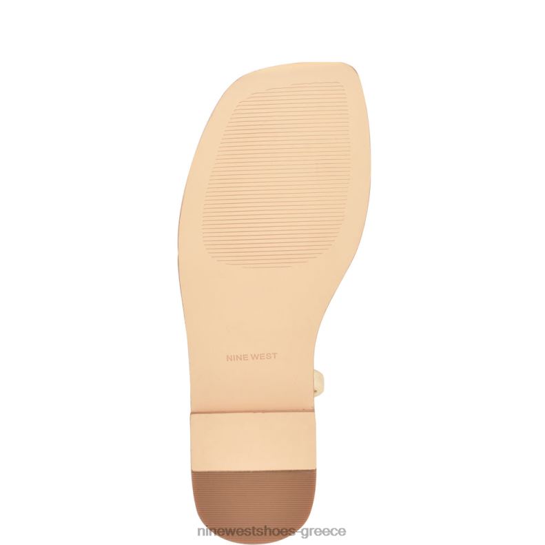 Nine West σανδάλια mavis flat slide 2JJ4N3 φυσικό κρύσταλλο χρυσού