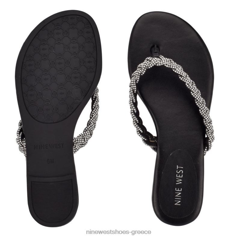 Nine West φλατ πέδιλα tinee slide 2JJ4N112 μαύρος