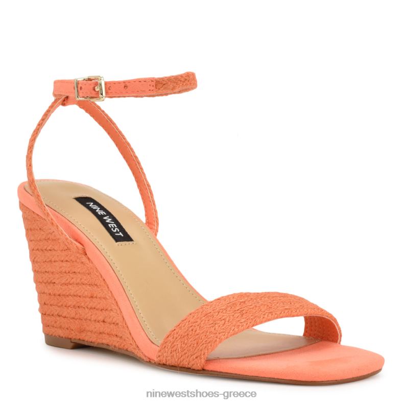 Nine West σανδάλια nile wedge 2JJ4N829 πορτοκαλί υφαντό