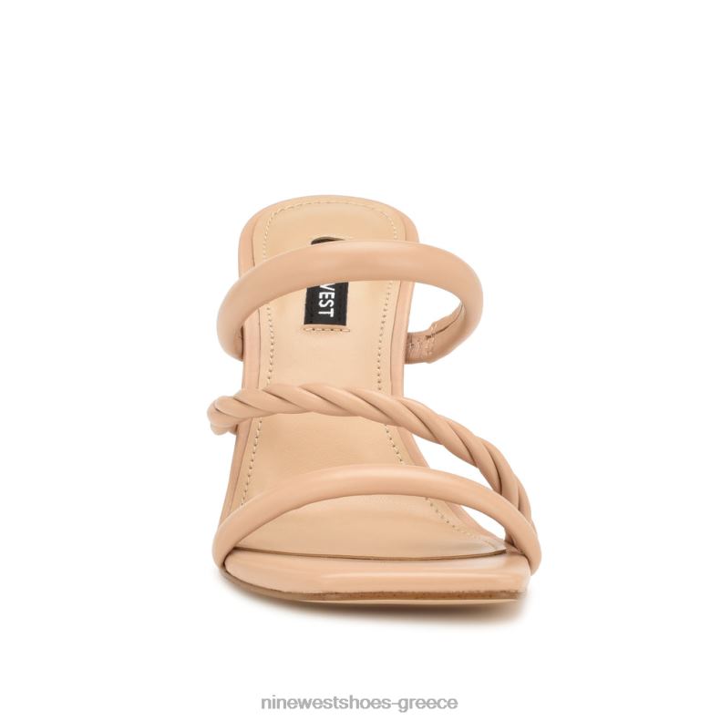 Nine West πέδιλα με τακούνι slide yester 2JJ4N833 ζεστό ρουζ