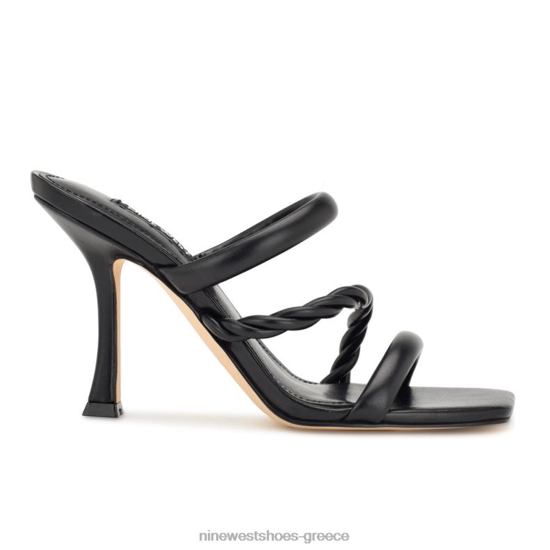 Nine West πέδιλα με τακούνι slide yester 2JJ4N834 μαύρος