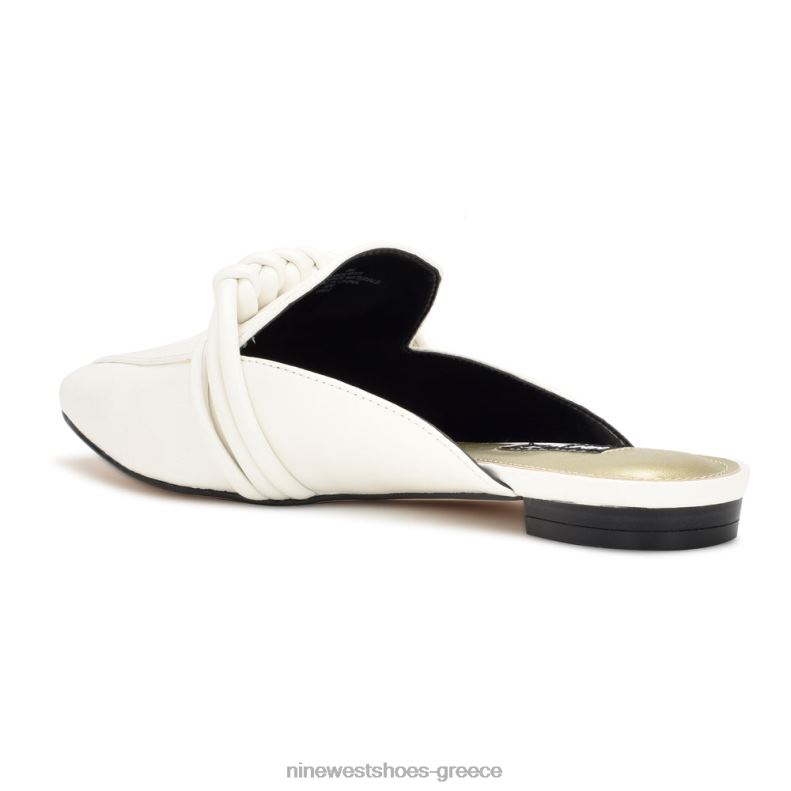 Nine West aliby flat mules 2JJ4N2106 άσπρο