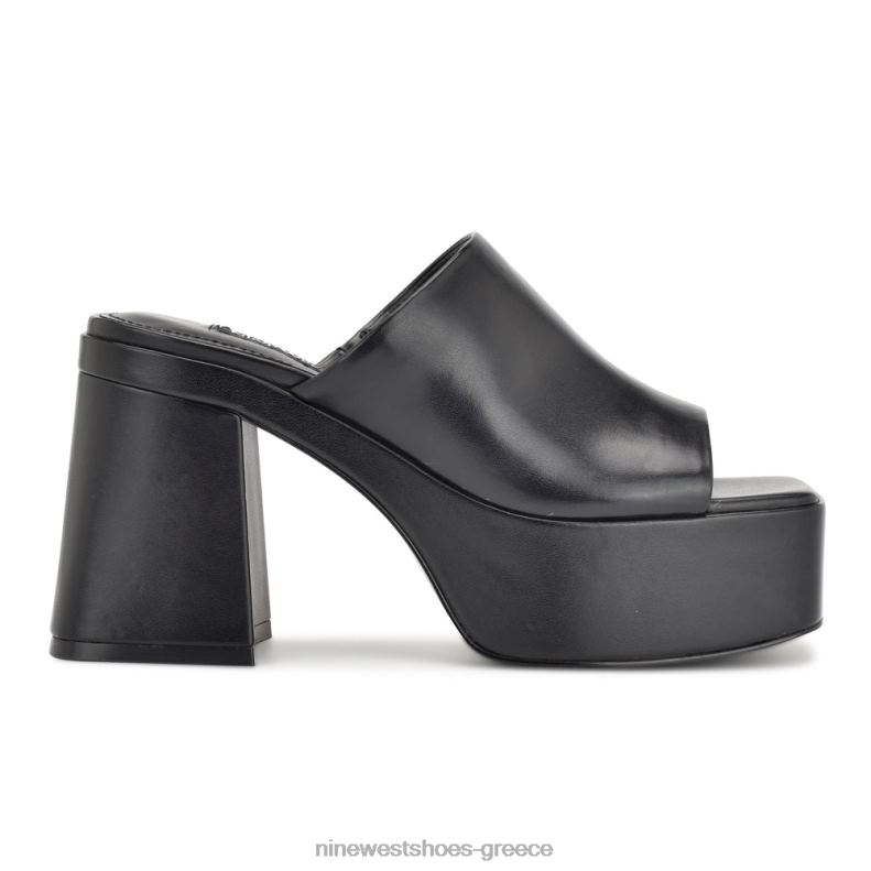 Nine West danzi platform mules 2JJ4N673 μαύρος