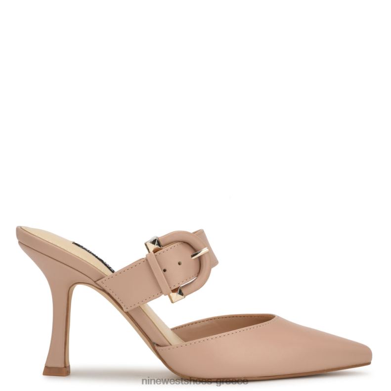 Nine West sanra pointy toe με τακούνι mules 2JJ4N685 μετά βίας γυμνό