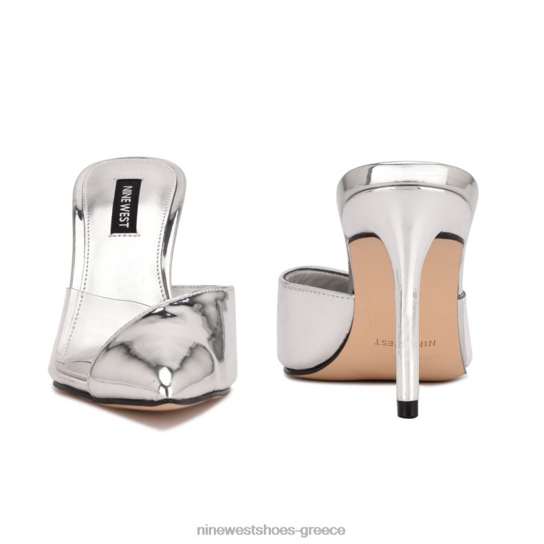 Nine West διαφάνειες με τακούνι ellia 2JJ4N693 ασημί/διαφανές