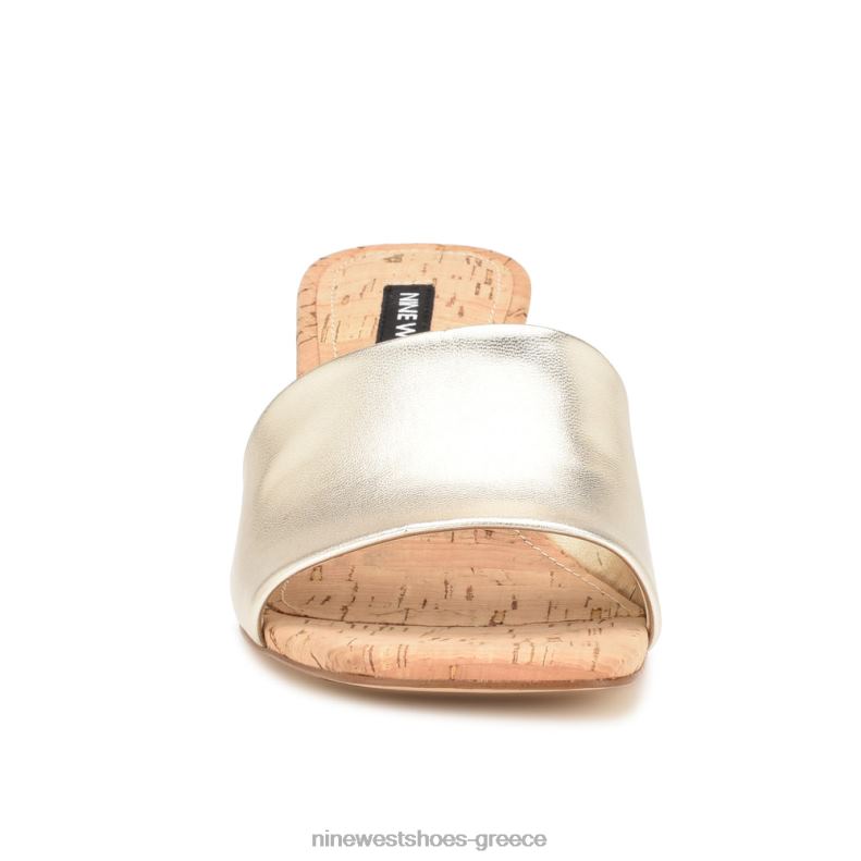 Nine West σανδάλια kerina wedge slide 2JJ4N656 πλατίνο