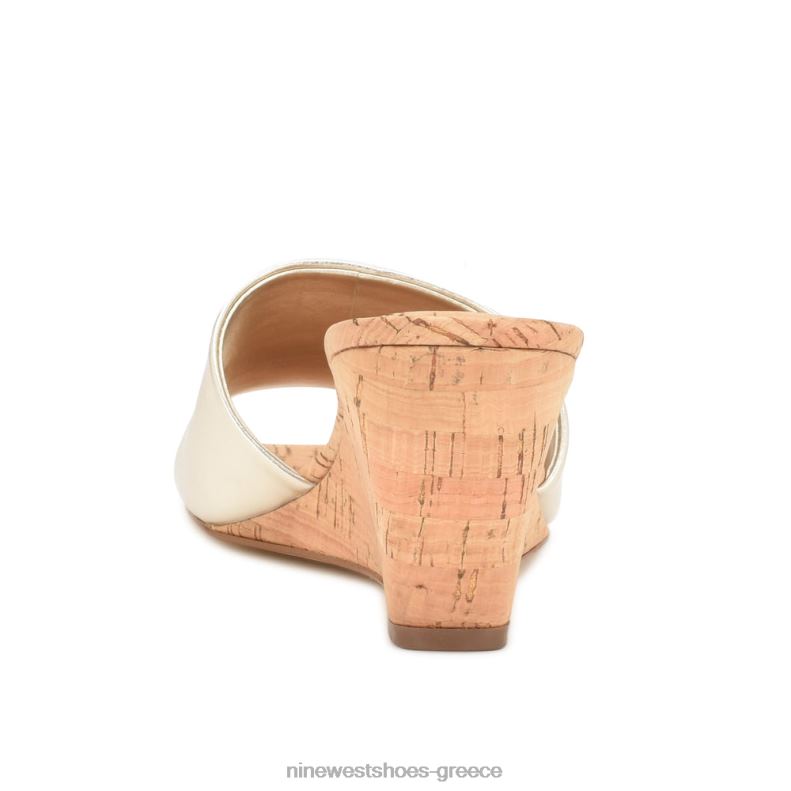 Nine West σανδάλια kerina wedge slide 2JJ4N656 πλατίνο