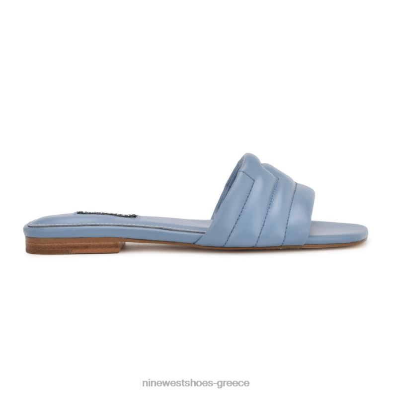 Nine West φλατ πέδιλα menqs slide 2JJ4N2090 γαλάζιο