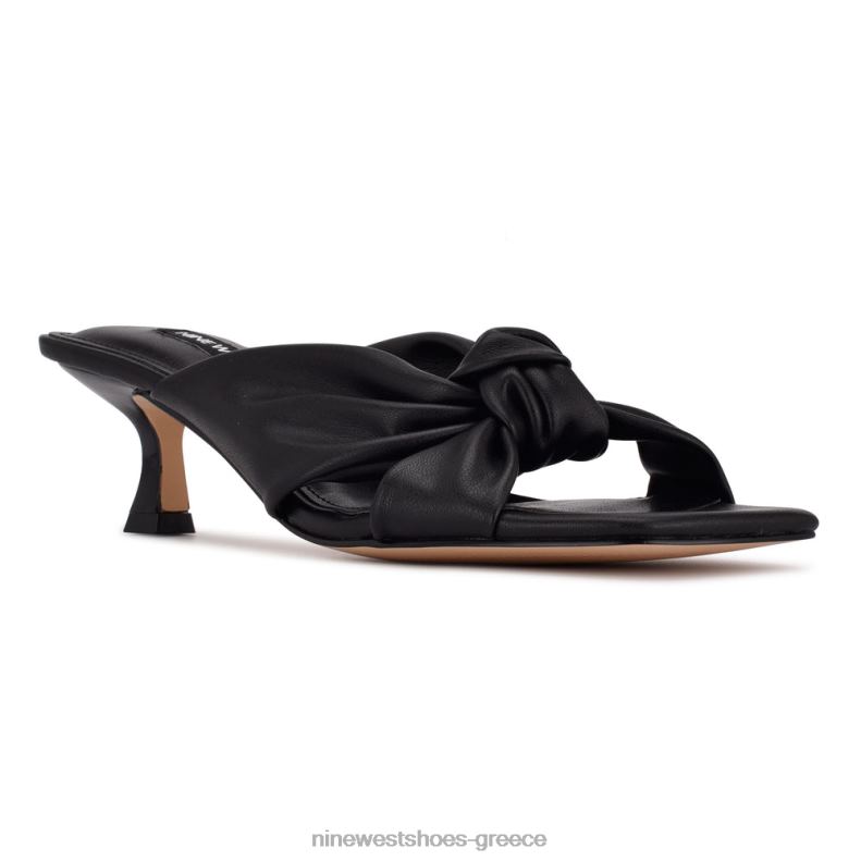 Nine West πέδιλα slide με τακούνι dipa 2JJ4N2260 μαύρος