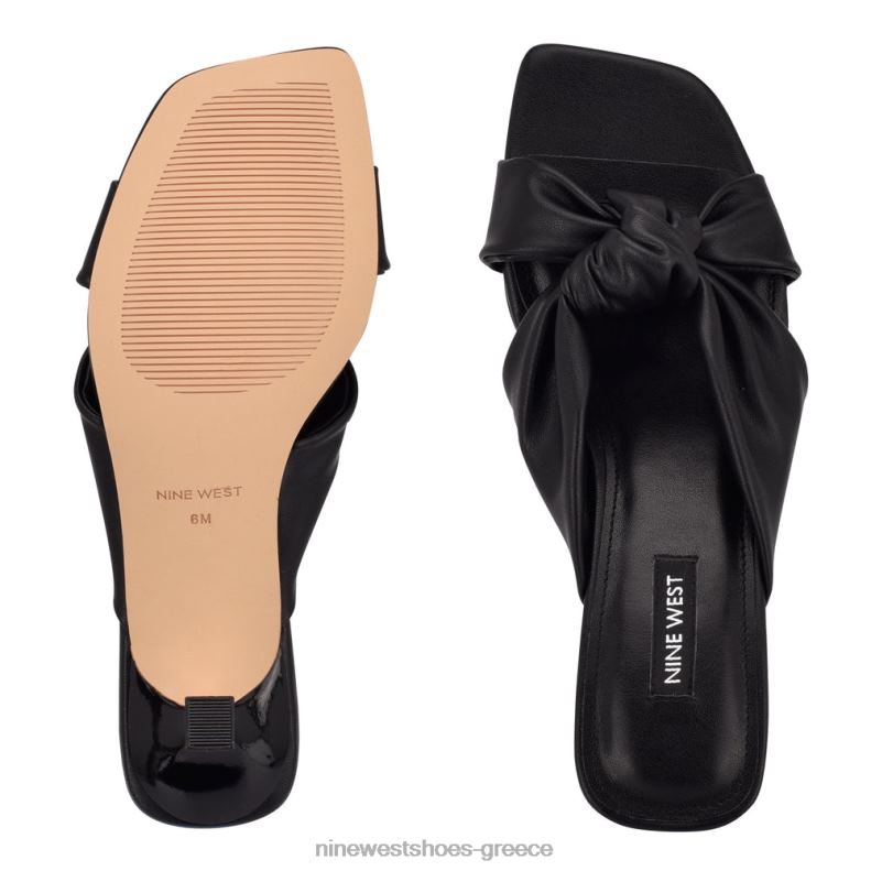 Nine West πέδιλα slide με τακούνι dipa 2JJ4N2260 μαύρος